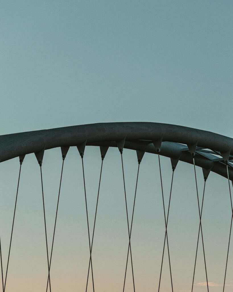 gray metal bridge