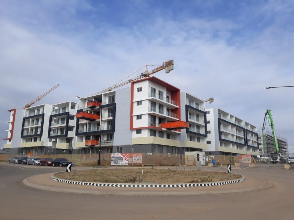 white and red concrete building